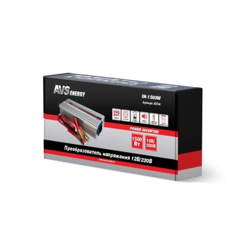 AVS  преобразователь напряжения инвертор 12В/220В 1500Вт фото 2