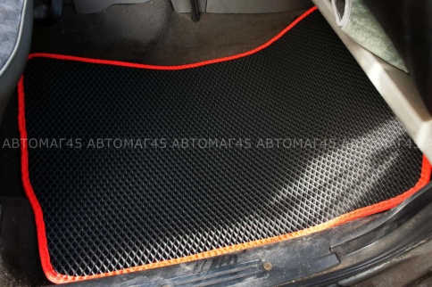 EVA ЭВА  коврики в салон Лада Kalina Granta Datsun On-do Mi-do черн красный кант рис ромб компл 5шт фото 3