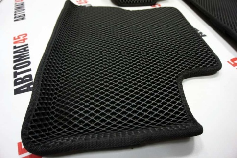 EVA ЭВА 3D коврики в салон Daewoo Nexia 1994-2016г черные рисунок ромб  комплект 5шт CITY   фото 4