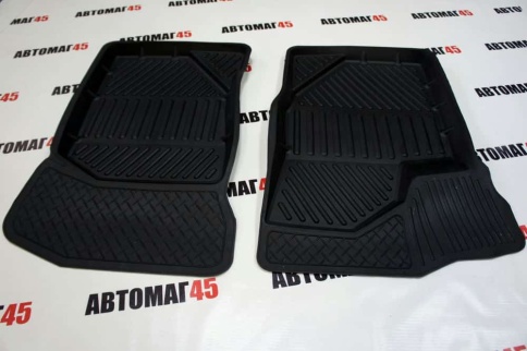 Rezkon Коврики  в салон передние Лада Granta Гранта Лада Kalina Калина Datsun On-Do Mi-Do 2шт    фото 3