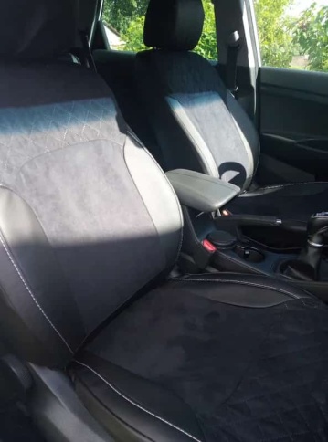 PSV Altara Next чехлы универсальные экокожа алькантара черные  комплект    фото 4