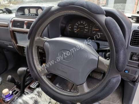 Autoprofi  оплетка руля спонж черный 6 лепестков М SP-5026    фото 2