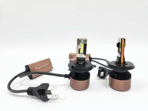 AOZOOM лампы LED 2шт H4 12В 55W 5500K 6000Lm  с обманкой гарантия 6мес    фото 5