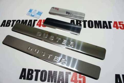 Dollex  Накладки на пороги  Renault Duster Рено Дастер 10-21г и 21-22г 1 и 2 пок 4 шт нержавейка фото 3