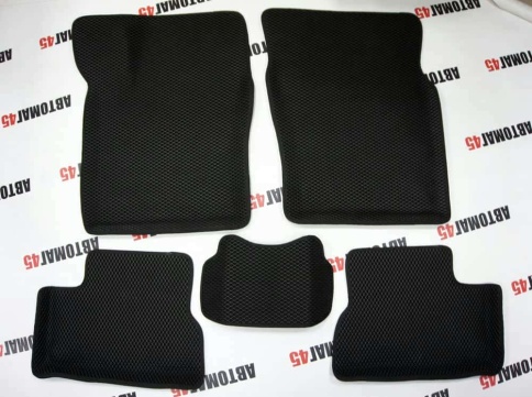 EVA ЭВА 3D коврики в салон Daewoo Nexia 1994-2016г черные рисунок ромб  комплект 5шт CITY   фото 3