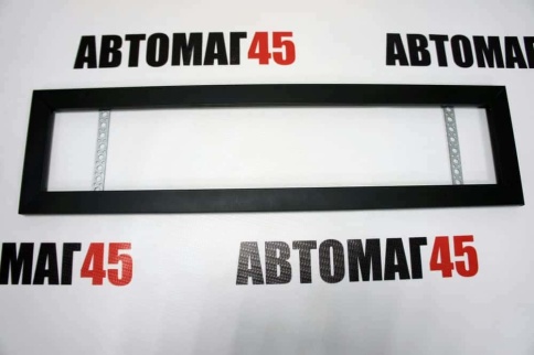 Широкая  рамка номерного знака черная без углов алюминий    фото 7