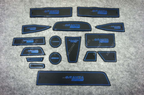 Коврики в ниши Лада Lada Гранта Granta синие буквы 16пр. фото 1