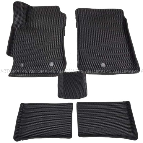 EVA ЭВА 3D коврики в салон Nissan Almera G15 2012-2019г черный ромб компл 5шт CITY 3D фото 2