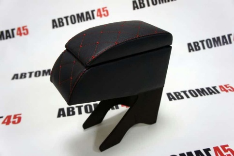 Подлокотник  ВАЗ 2108 2109 21099 2113 2114 2115 черный ромб экокожа    фото 7