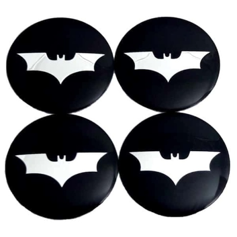 Наклейка на колпаки Летучая мышь сферическая изогнутая 5,6см 4шт черная NZD 060 фото 1