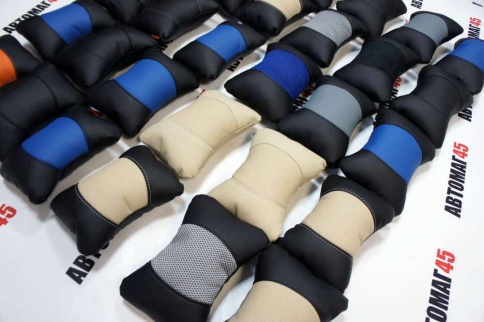 Подушка  под шею экокожа и ткань    фото 9