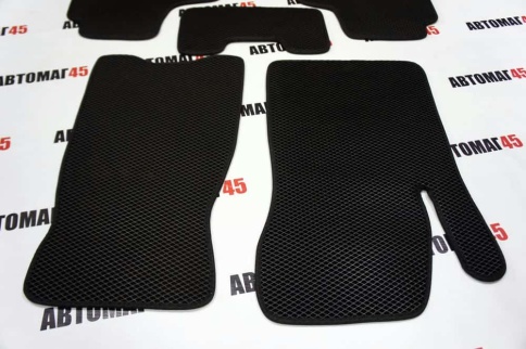 EVA ЭВА  коврики в салон Нива Шевроле Niva черные рисунок ромб комплект 5шт    фото 5