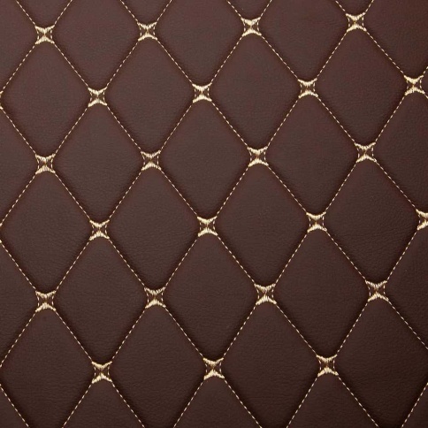 Экокожа на поролоне 5мм узор бабочка шоколадная нить шоколадная 1м х 1,4м    фото 2