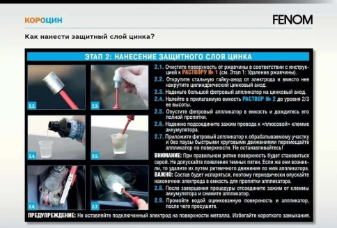 Fenom Короцин ремонтный набор для локального цинкования кузова автомобиля фото 6