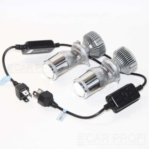 Carprofi светодиодные лампы LED линза модуль 2шт G1 1.4" H4 12В 30W 5100K 5500Lm гар 6мес фото 11