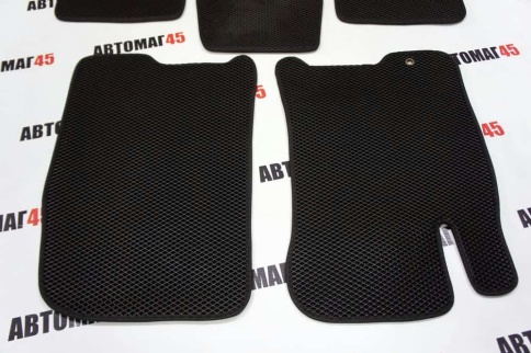 EVA ЭВА  коврики в салон Chevrolet Lacetti 2004-2013г черный рисунок ромб комплект 5шт    фото 4