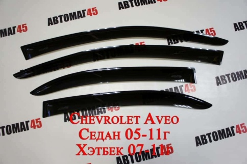 ANVair  дефлекторы окон Chevrolet Aveo Шевроле Авео седан 05-12г Ravon Nexia R3 16-20г компл 4шт фото 2