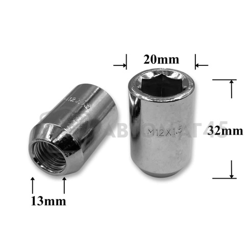 T0520 Гайка колесная иномарки М12*1,5*32 под ключ-адаптер шестигранник CH H-98-0117 фото 1