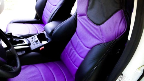 Динас  чехлы универсальные экокожа черный фиолетовый комплект    фото 3