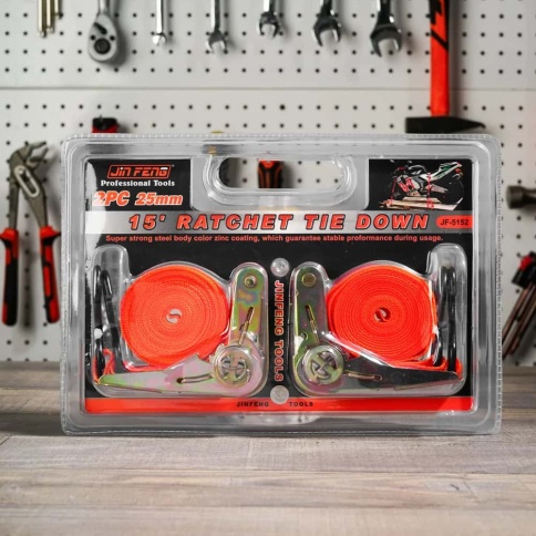 Ремень для крепления груза 2шт 5м x 25мм фото 2