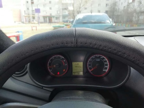 Autoprofi  оплетка руля кожа черная ребристая размер М AP-265 BK   фото 3