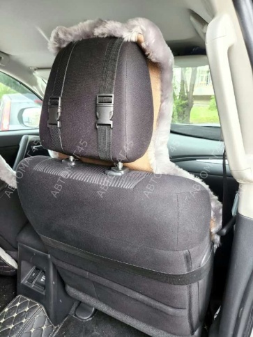 Рус Автотренд  Накидки короткий ворс мутон серый 140x55 на весь салон 5шт    фото 7