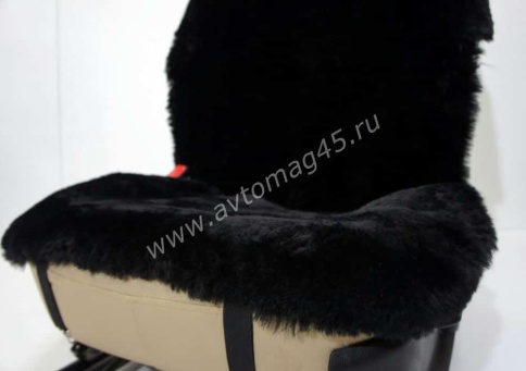 Накидки  короткий ворс черный на коже 138х55см 2шт    фото 4