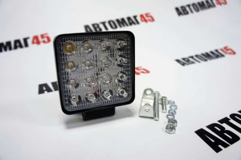 C2R Светодиодная фара 10,5см рабочий свет 16 диодов 48Вт 12В квадрат 1шт гарантия 1 месяц фото 7