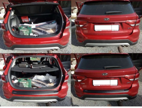 STYLE  Накладка на задний бампер Kia Rio 4 Х-Line Рио Х-Лайн 2017-2020г до рестайл    фото 2