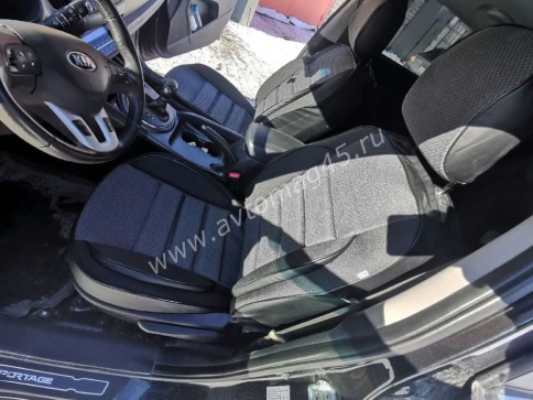 Авточехлы  Kia Sportage Киа Спортаж 2010-2016г Hyundai ix35 9-15г жаккард серый    фото 1