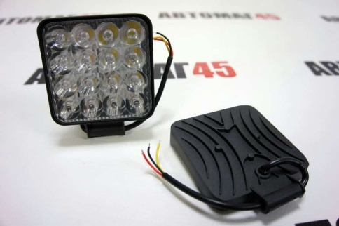 C2R Светодиодная фара мини рабочий свет 16 диодов 48Вт 12В квадрат 1шт гарантия 1 месяц G0001-MINIBS фото 7