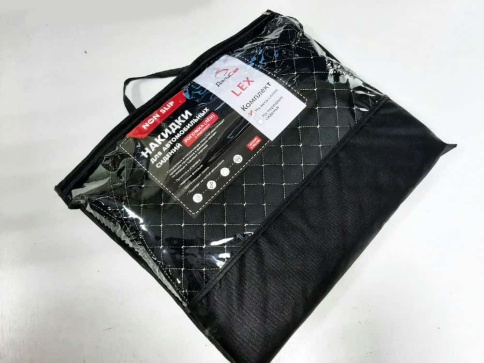 Чехлы  накидки на сиденье лен 2Д серый передние 2шт LEX   фото 5