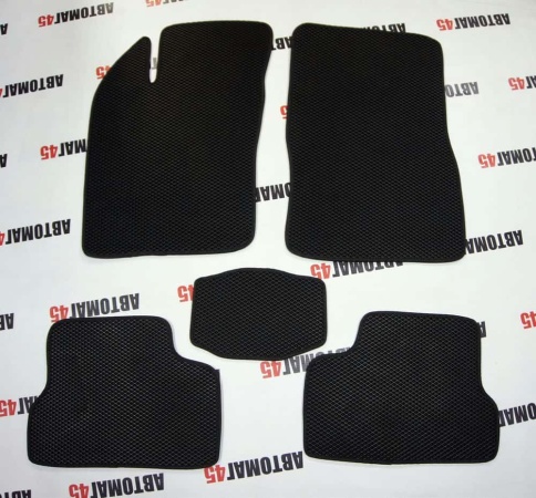 EVA ЭВА  коврики в салон Daewoo Nexia 1994-2016г черные рисунок ромб  комплект 5шт    фото 2