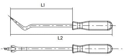 Дело Техники Съемник пистонов клипс обшивки салона изогнутый 6мм фото 2
