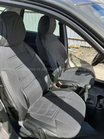 Авточехлы  Лада Granta Гранта  2/3 с 08.2018г жаккард черный с боковыми поддержками фото 10